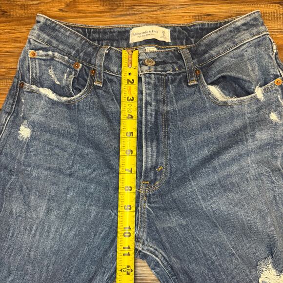 Abercrombie & Fitch Distressed Blue Ankle Jeans - Picture 8 of 11